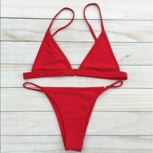 Red Cheeky Bikini 🌹